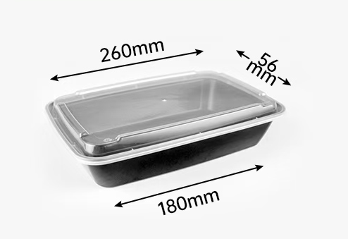 Bento schwarz Rechteck