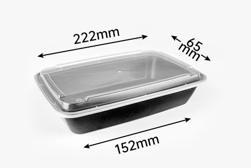 Bento schwarz Rechteck