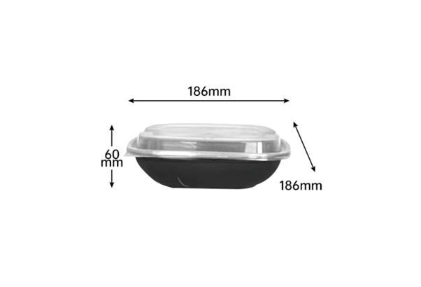 Plastic box with rounded corners