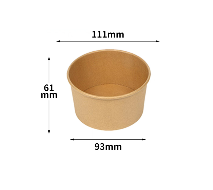 Natural Paper Bagasse Pulpe 400ml 1000 Sets