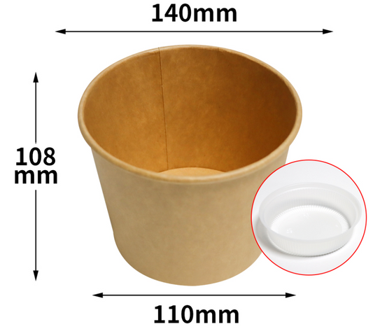 Paper Ramen Box geteilt 1000ml 300 Sets